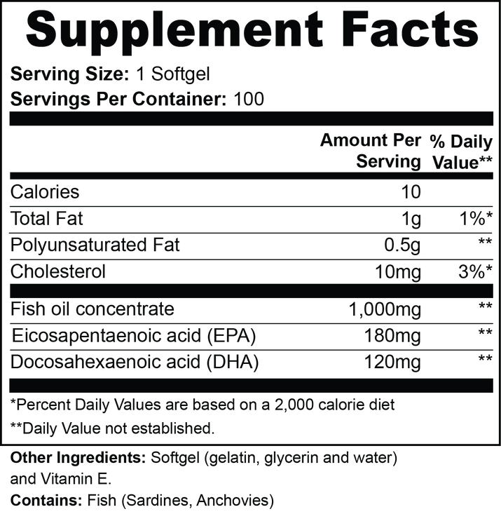 Omega-3 EPA 180mg + DHA 120mg